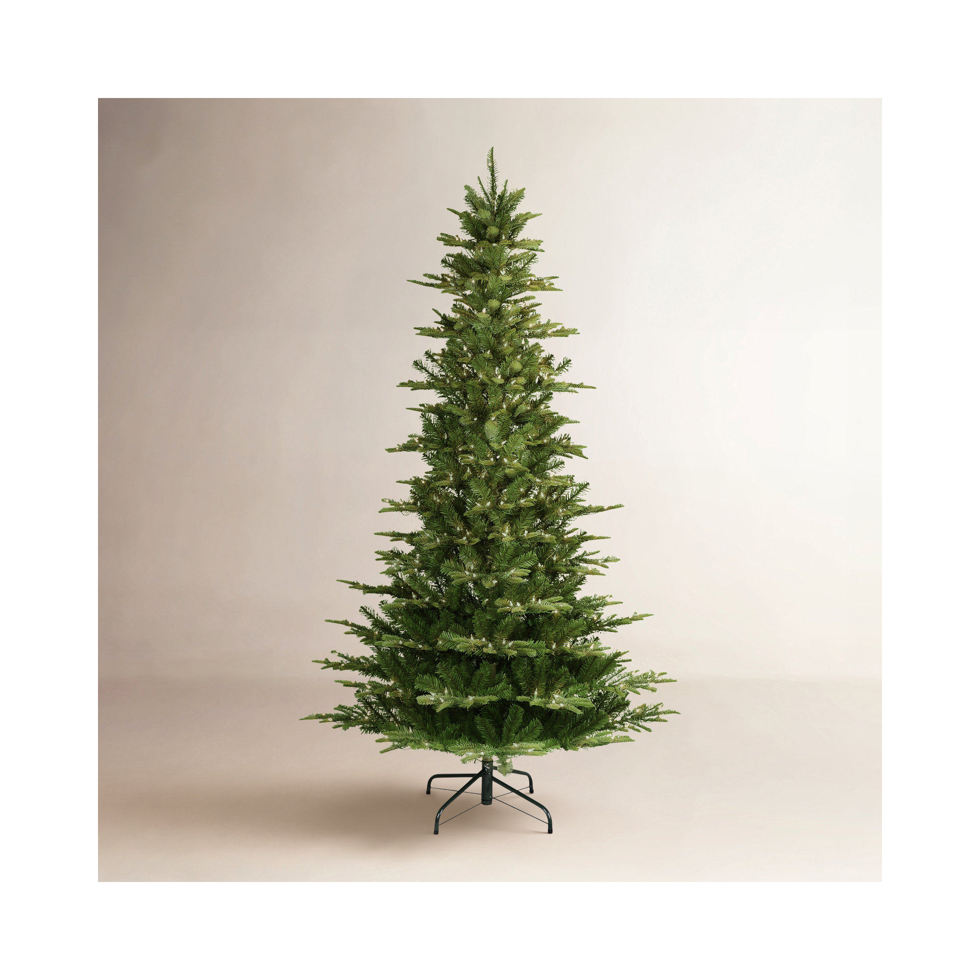 Lighted Artificial Fir Christmas Tree, 7.5'