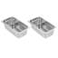 Paquet de 2 casseroles de table à vapeur en acier inoxydable perforées de 1/3 po de profondeur de 4 po