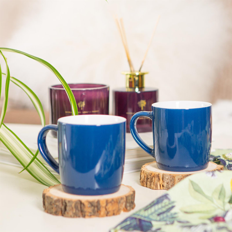 Argon Tableware - Coloured Coffee Mugs, Navy