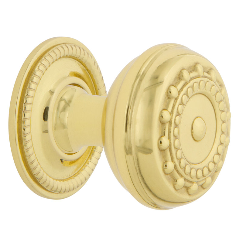Meadows 1 3/8" Diameter Round Knob, Polished Brass