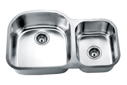 33" L x 21" W Double Wash Basin Undermount Kitchen Sink 304 Stainless Steel