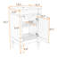 Meuble-lavabo autoportant avec lavabo en céramique et rangement spacieux rétro-336888645