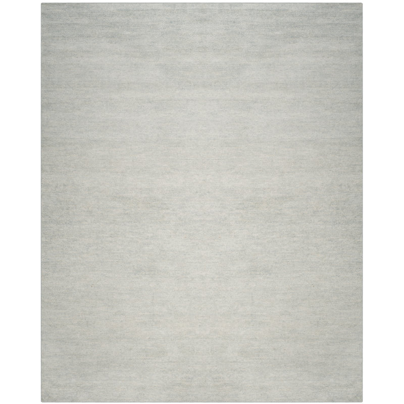 Tapis bleu clair en coton et viscose McArthur Stone Wash, Rectangle 5 pi x 8 pi