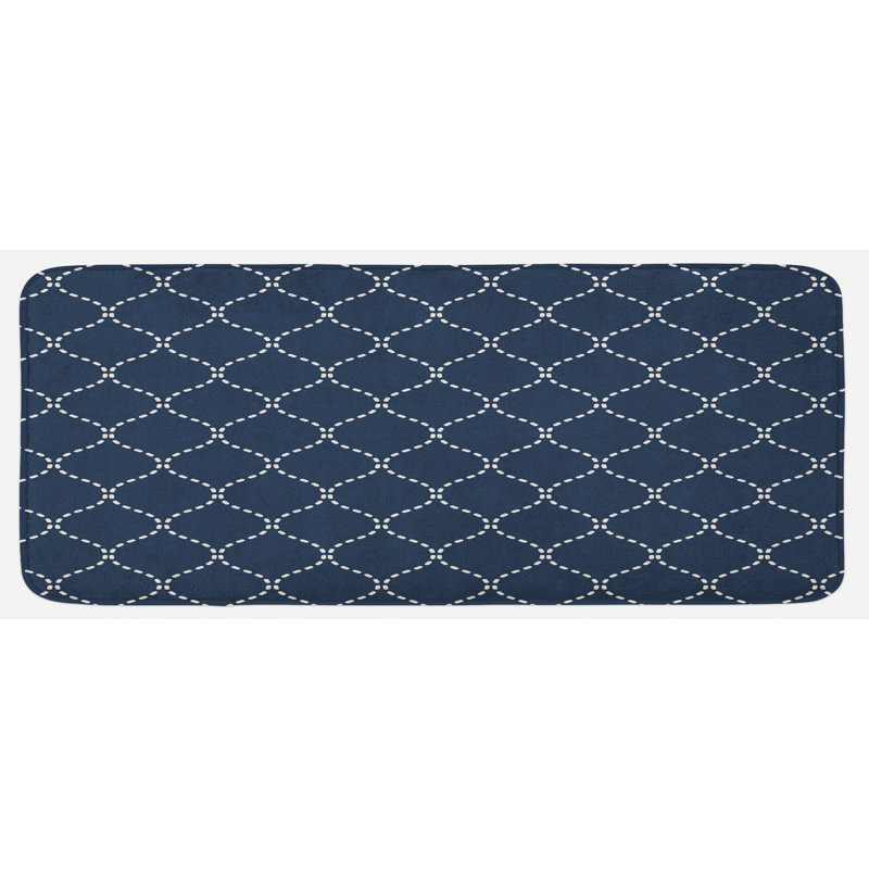 Traditional Solid Colour Synthetic Kitchen Mat