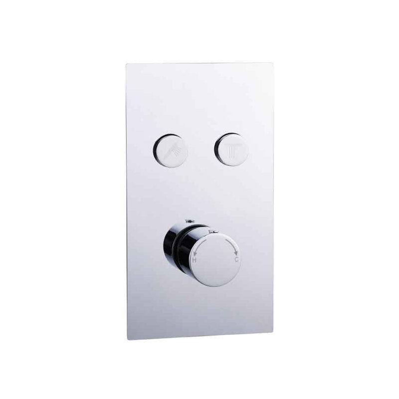 Corra Double Concealed Valve Thermostatic Diverter Shower Valve