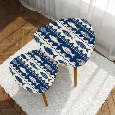 Ensemble de 2 tables basses gigognes Triangle