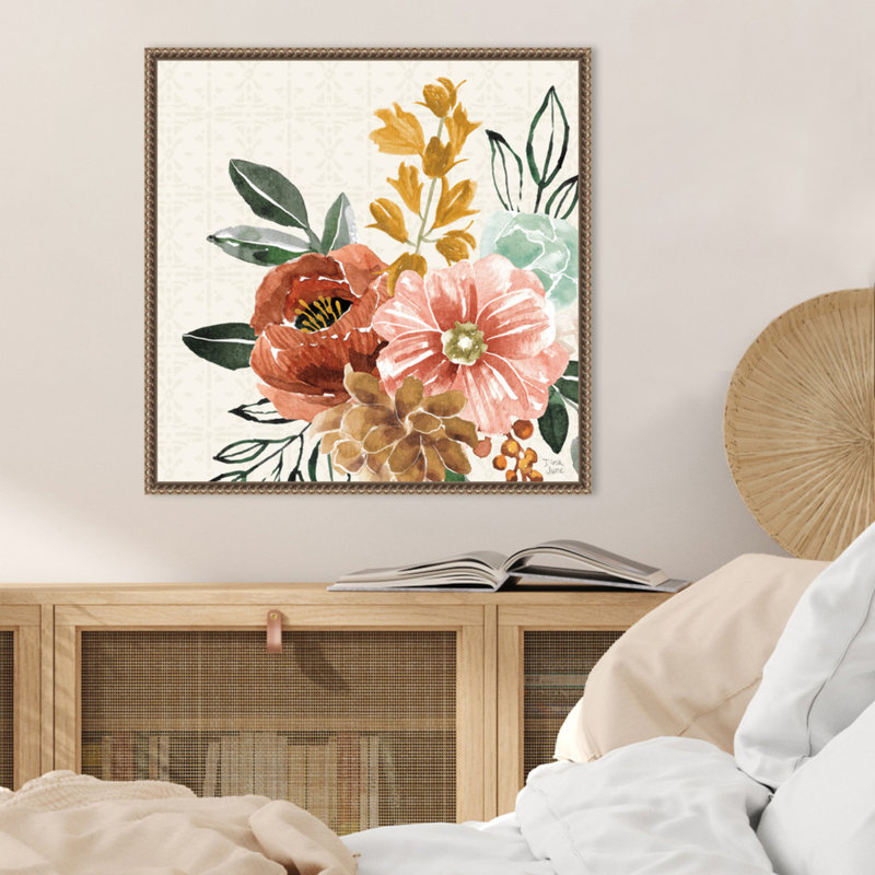«Chic Flowers» par Dina June, reproduction d'art sur toile encadrée, H 22 po x l 22 po