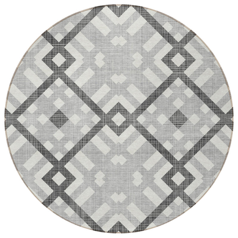 Tapis rond ivoire 8 po