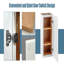 Armoire murale blanche à double porte Shaker en bois massif avec 3 tablettes réglables prêtes à assembler pour la cuisine, la salle de bain, la buanderie et le garage-1103121886