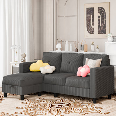  Aadvik 76.4" Upholstered Sofa Chaise