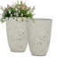 19.5" Resin Tall Pot Planters for Outdoor Plants, Heavy-Duty Large Flower Pots, Weather-Resistant