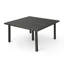 Grande table de salle à manger d'extérieur avec pieds droits modernes et table de patio résistante aux intempéries-387286676