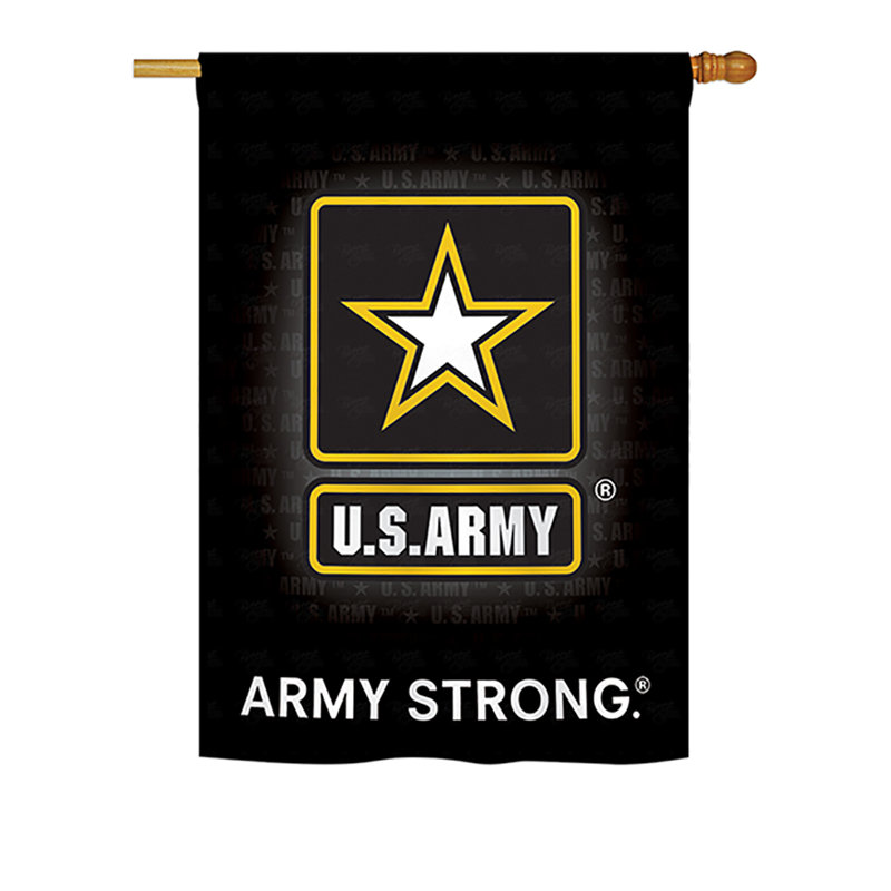 Drapeau de maison / jardin en polyester à 2 côtés US Armed Force, H 18,5 po x l 13 po, Force de l'armée