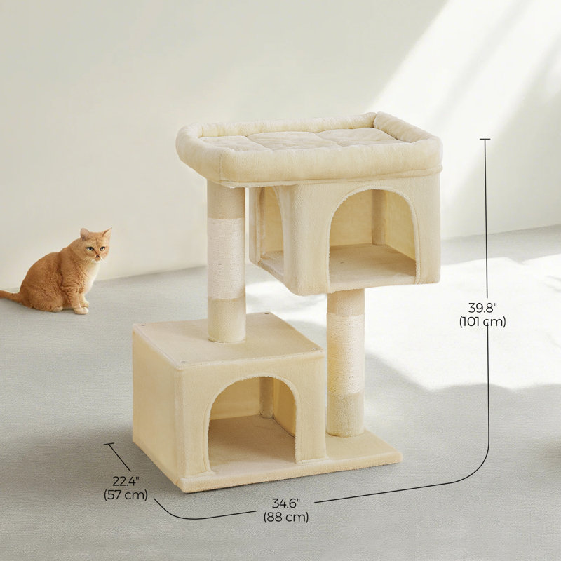 Arbre à chat Franjo, Beige, H 39,8 po x l 34,6 po x P 22,4 po