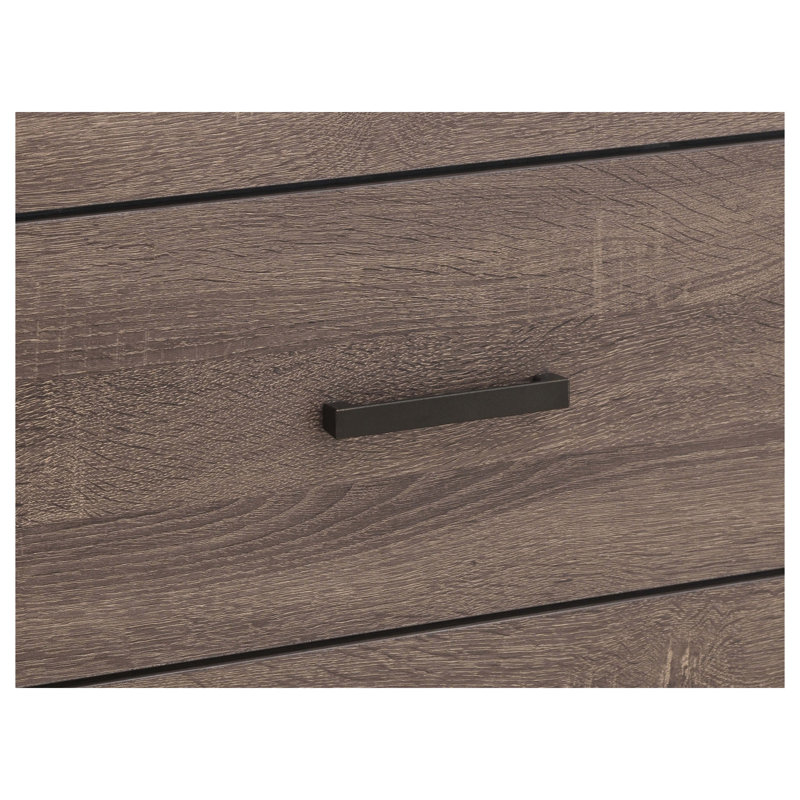 Ensemble de chambre à coucher Kingsley Barrel Oak Queen 3 pièces comprenant un lit à panneaux, une commode et un coffre
