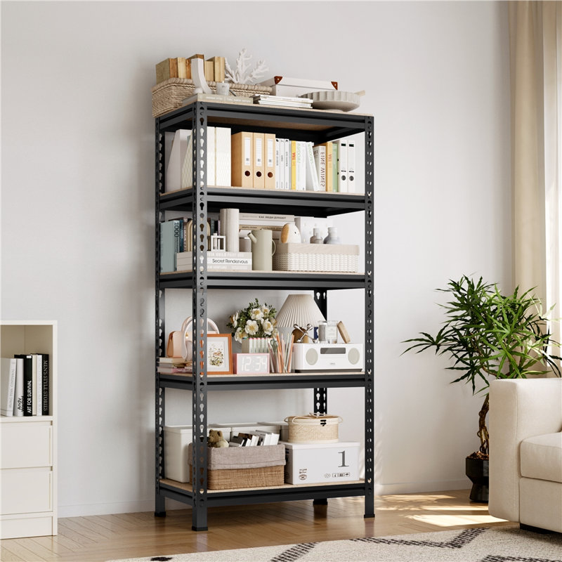 70 cm W Adjustable Height Shelving Unit, Black, 1
