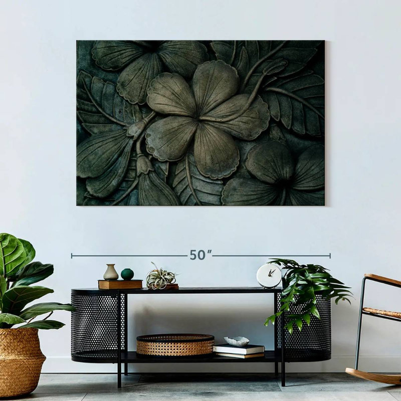 Hibiscus Carved Wood