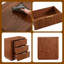 Wave-Textured 3-Drawer Dresser, Compact Nightstand with Waterproof MDF Top