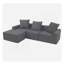 Canapé modulaire convertible convertible en microfibre-991066158