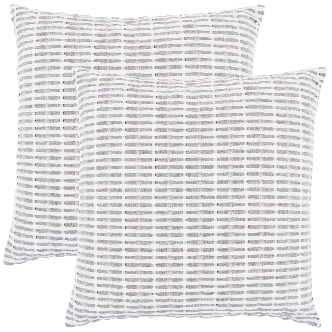 Pleated Please Square Cotton Pillow Cover (Set of 2) KAF Home 