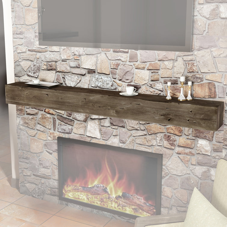 Loon Peak® Fairlie Hand Carved Solid Pine Wood Mantel | Wayfair