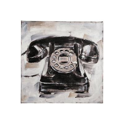 Toile texturée rétro avec téléphone I par Ethan Harper
