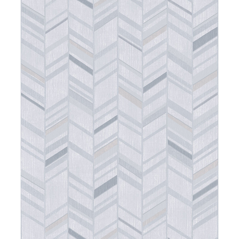 Robbin 10m x 53cm Textured Metallic Finish Wallpaper Roll, Grey/Blue