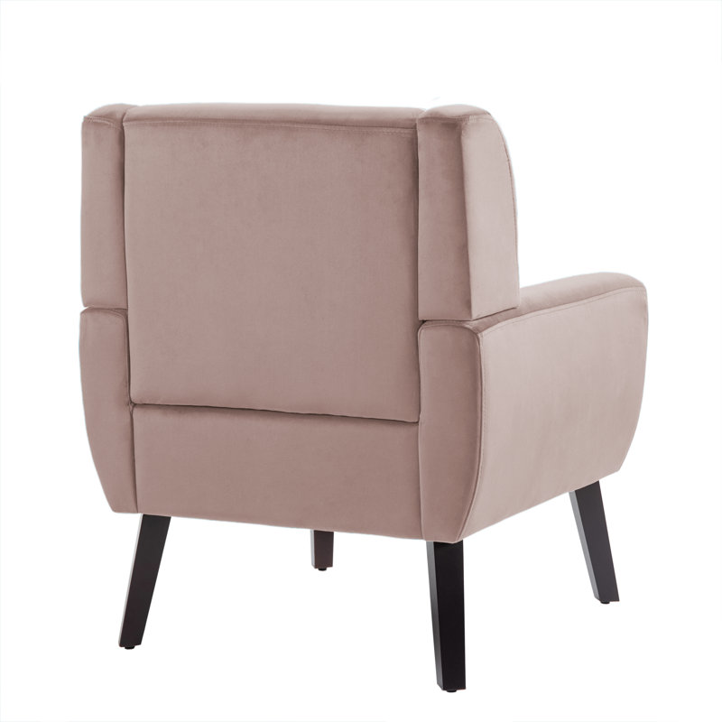 Jaqueze 73.4 Cm Wide Cotton Armchair, Skin Pink Velvet