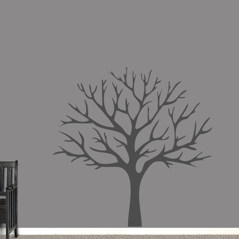 Décalcomanie murale arbre winter Aquinas, Gris foncé