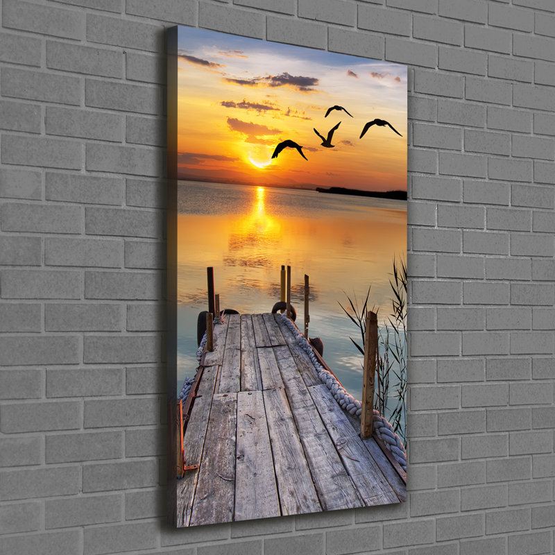 Wooden Pier - Wrapped Canvas Print