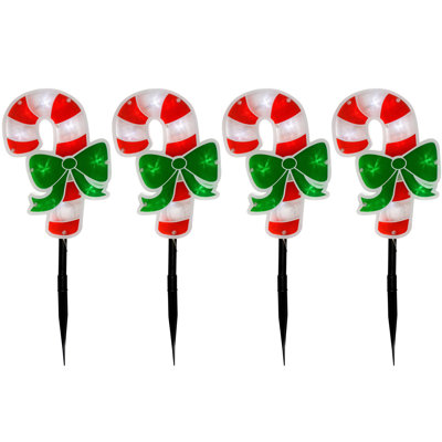 Candy Cane Christmas Double Sided Lighted Display