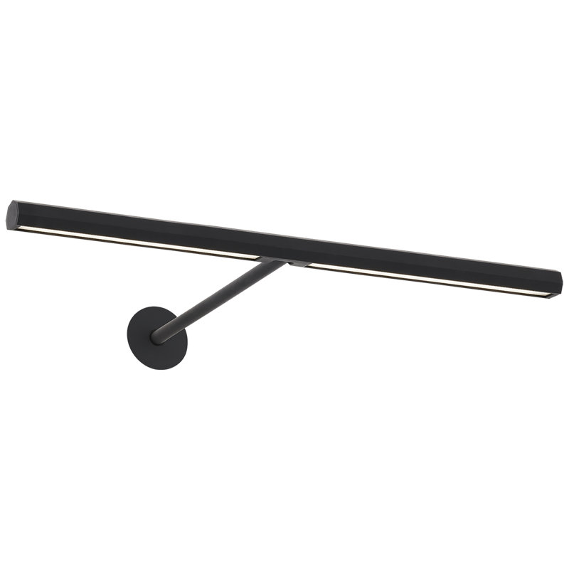 Plural Faceted 12 Picture Light, Nightshade Black