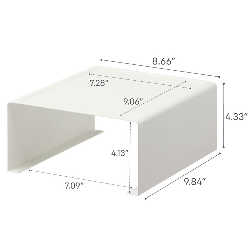 White Steel Stackable Countertop Storage Shelf