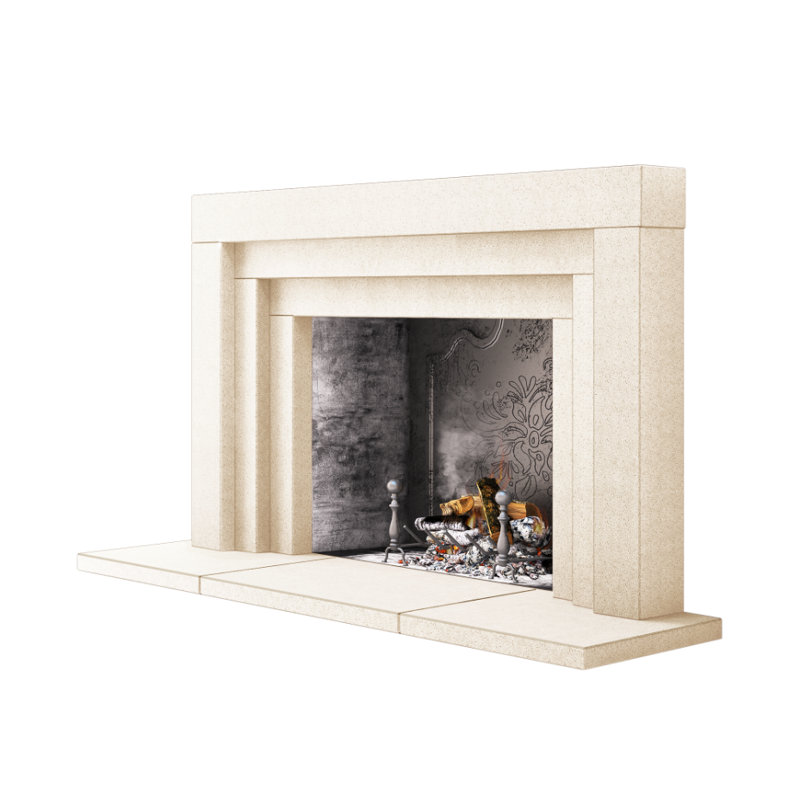 Pourtour de foyer Contempo, Beige délavé à l'acide