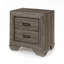 Table de chevet au fini gris vieilli