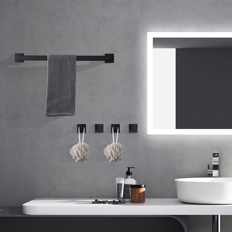 Ensemble de quincaillerie de salle de bain 10 pièces, Noir mat