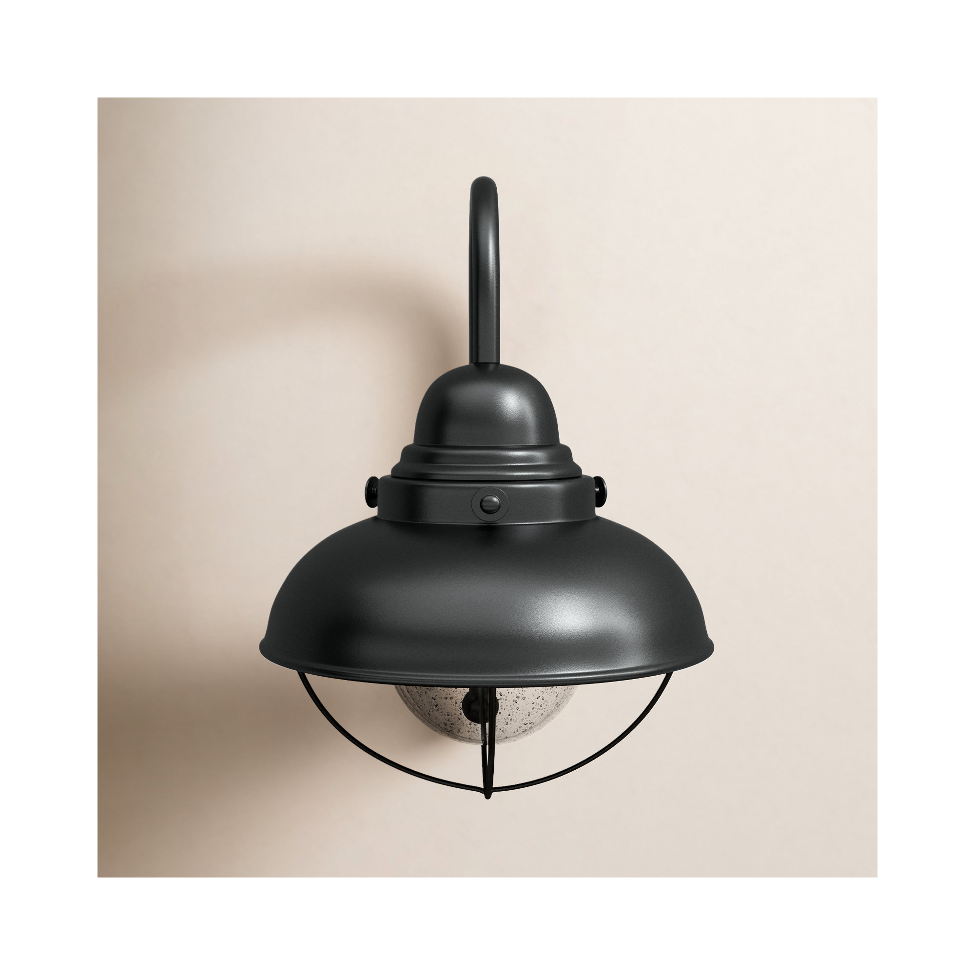 Audrey Single Light Bell Outdoor Wall Light, Black