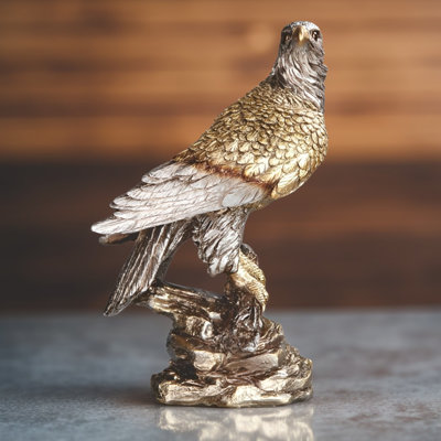 11"H Eagle on Rocks Figurine
