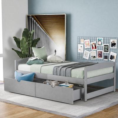 Lit plateforme avec rangement Braughton