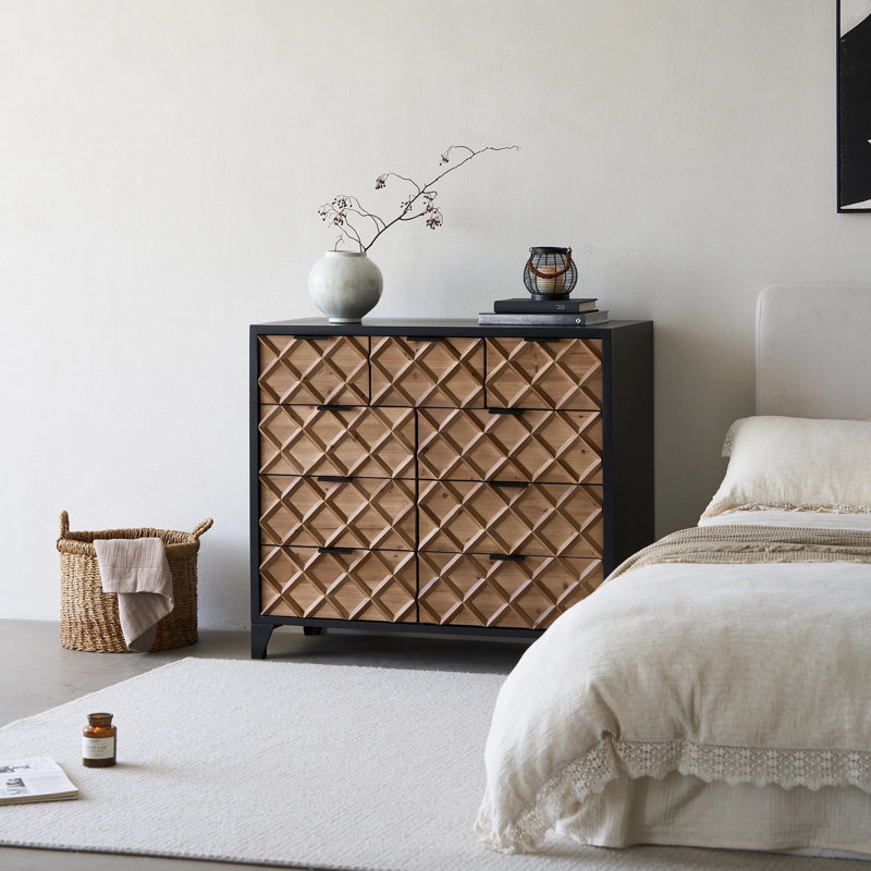 Mahisha 41” * 37” Wood Parquet Chest