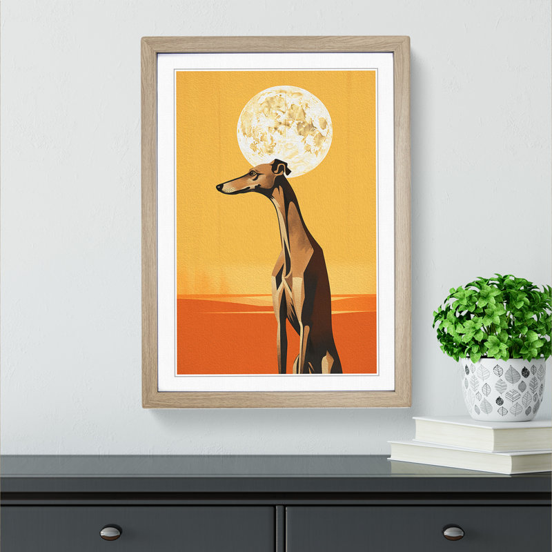 Greyhound Minimalism - Framed Print