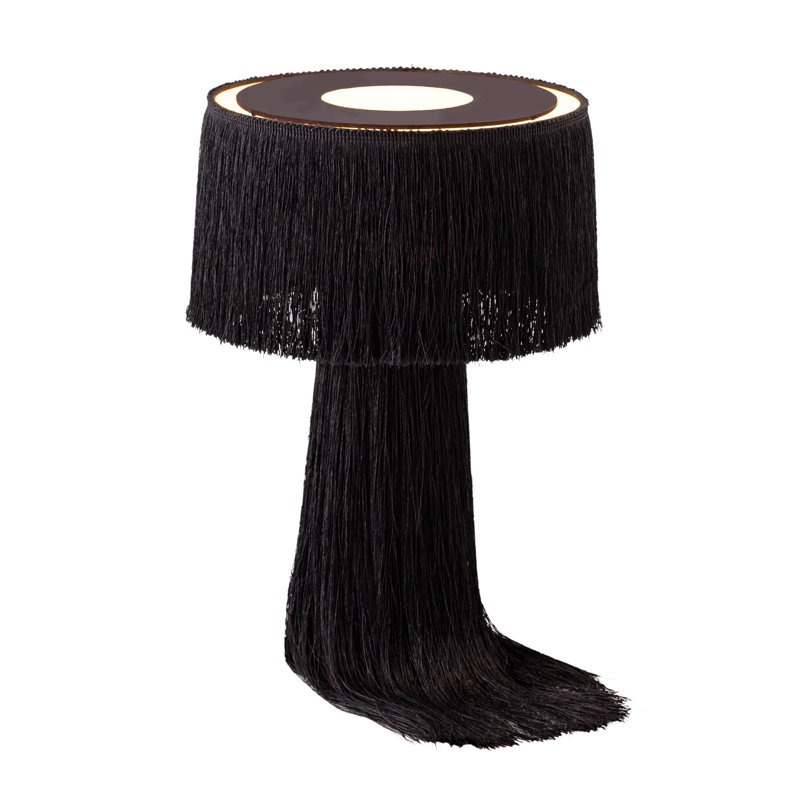 Fabric Table Lamp, Black