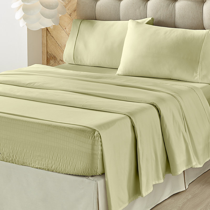 Royal Fit Sheet Set, Sage, King Sheet Ser + Fitted Sheet + 2 Pillowcases