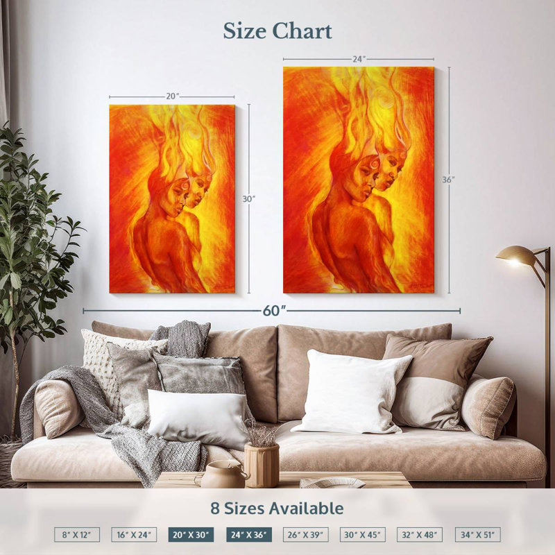Leisha Shango Flames, 36" H x 24" W