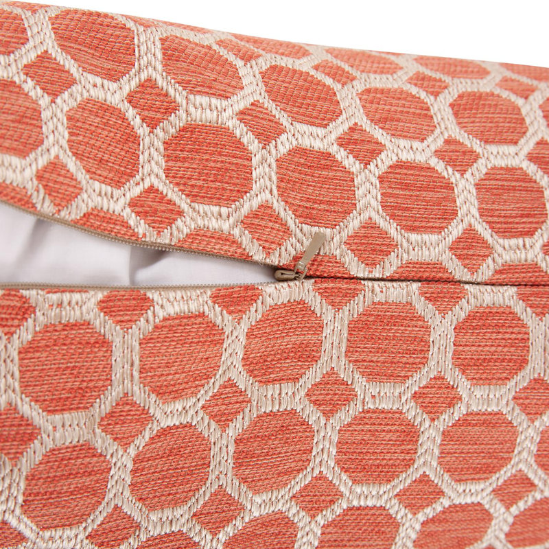 Oreiller 14 x 22 Pyth - Insert, Polyester, Géométrique corail