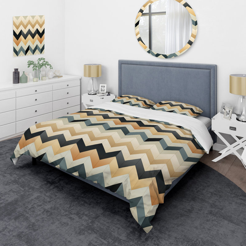 Ensemble de housse de couette en microfibre ivoire Boho Accents, Housse de couette simple + 1 taie décorative stan