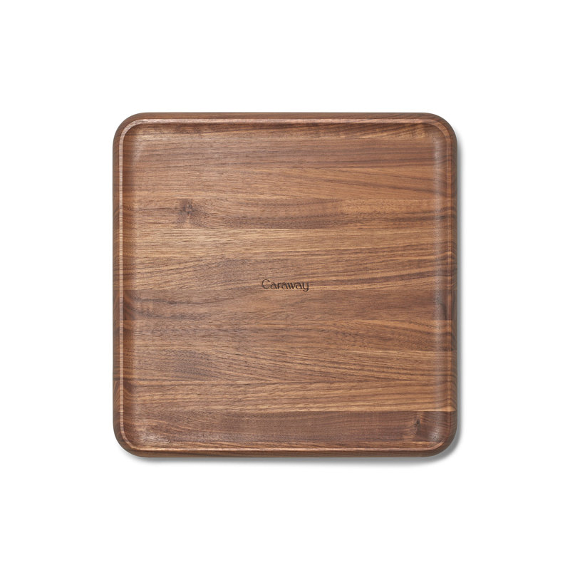 Caraway 12" Prep & Serve Butcher Block, 12 Inch, Walnut