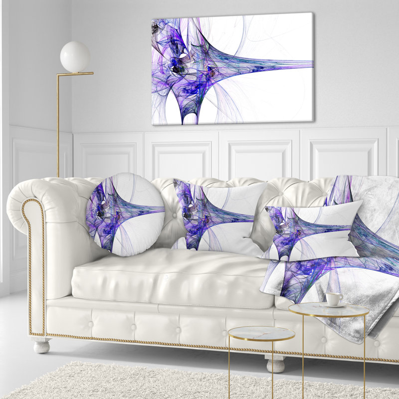 Coussin lombaire , Mauve / blanc