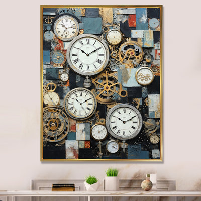 Collage horloger sur toile
