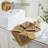 Timeless Linens Bath House Prim Stars Tan Washcloth Set of 4 12x12